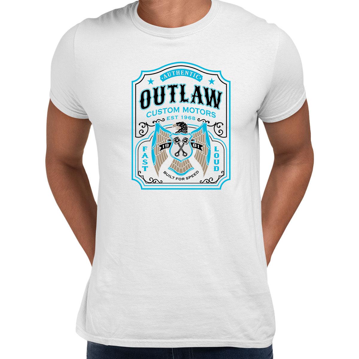 Biker Authentic Outlaw T-Shirt for Men Motorbike Motorcycle Cafe Racer Chopper Bike Unisex T-Shirt - Kuzi Tees