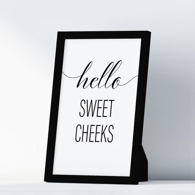 Hello Sweet Cheeks A4 A3 A2 - Vintage Wall Art Home Decor - Kuzi Tees