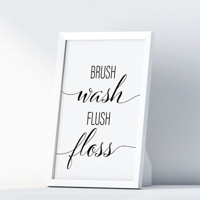 Brush Wash Flush Floss A4 A3 A2 - Vintage Wall Art Home Decor - Kuzi Tees