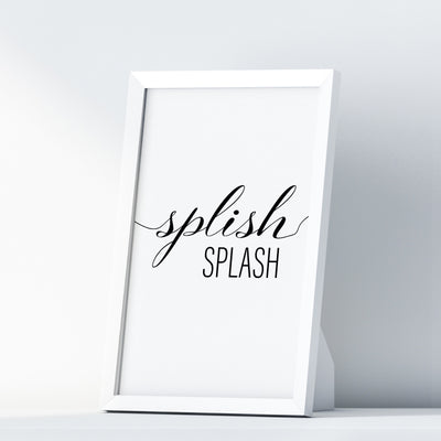 Splish Splash A4 A3 A2 - Vintage Wall Art Home Decor - Kuzi Tees