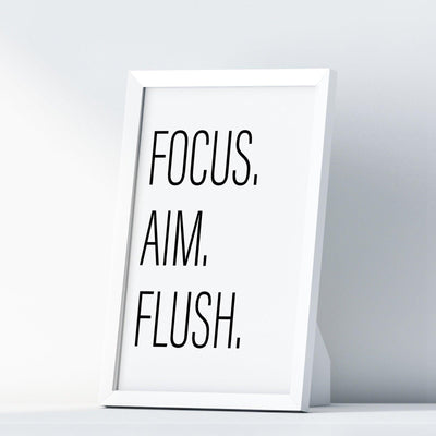Focus Aim Flush A4 A3 A2 - Vintage Wall Art Home Decor - Kuzi Tees