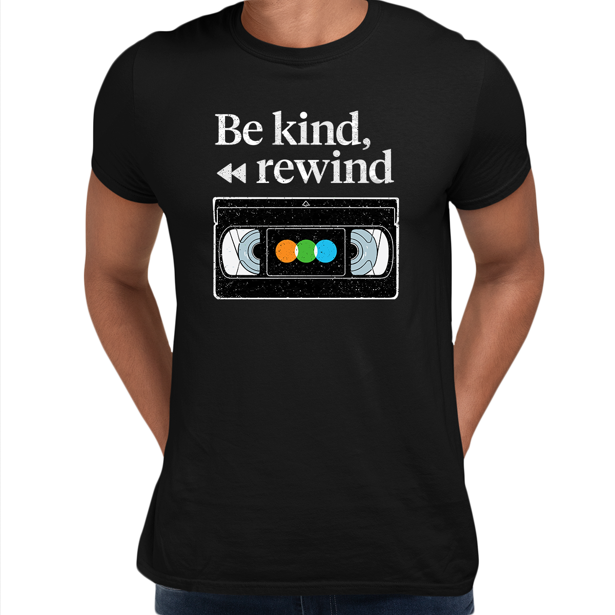 VHS Cassette Retro T Shirt Be Kind Rewind Old Video Cassette tape - Kuzi Tees