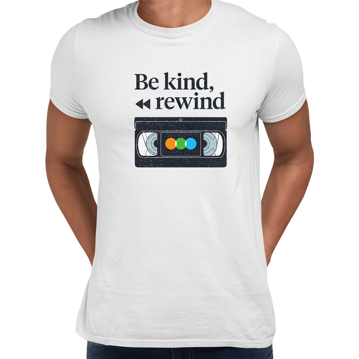 VHS Cassette Retro T Shirt Be Kind Rewind Old Video Cassette tape - Kuzi Tees