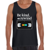 VHS Cassette Retro Tank Top Be Kind Rewind Old Video Cassette tape Scotch, Fuji Grunding - Kuzi Tees