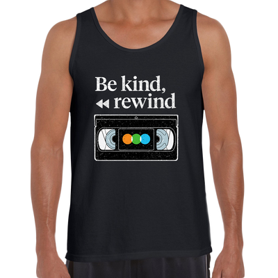 VHS Cassette Retro Tank Top Be Kind Rewind Old Video Cassette tape Scotch, Fuji Grunding - Kuzi Tees