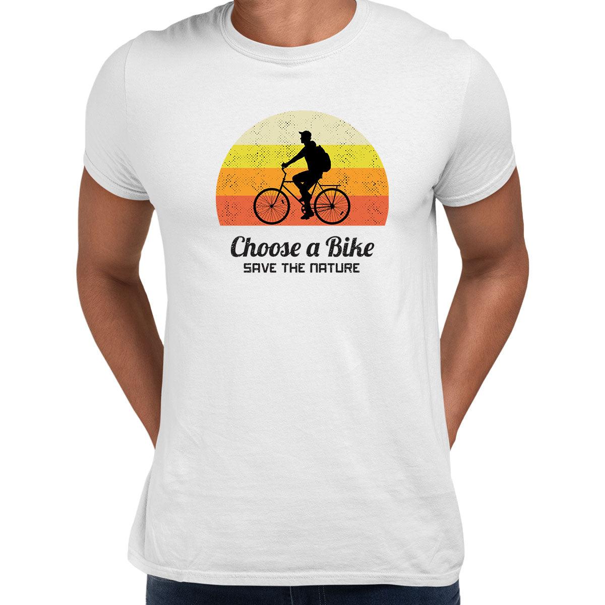 Cycling T-Shirt Choose a Bike-Save the nature Bicycle Racer Road Adult Unisex T-Shirt - Kuzi Tees