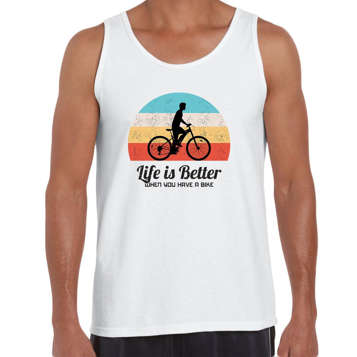 Cycling Life is better when you have a Bike Bicycle Racer Road Adult Unisex Tank Top - Kuzi Tees