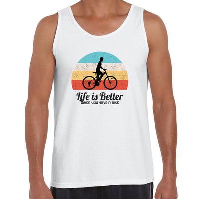 Cycling Life is better when you have a Bike Bicycle Racer Road Adult Unisex Tank Top - Kuzi Tees