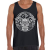Biker Motorcycle Nature Adventure Minimal Art Drawing Tank Top - Kuzi Tees