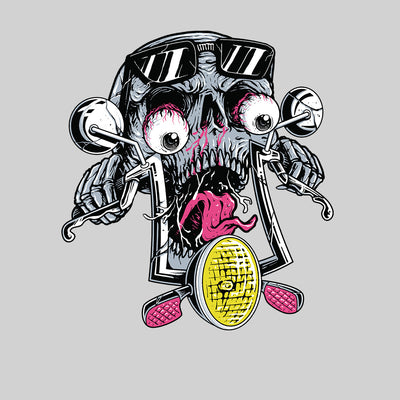 Skull Bike T-Shirt Mens Biker Motorbike Motorcycle Enthusiast Custom Bike Top - Kuzi Tees
