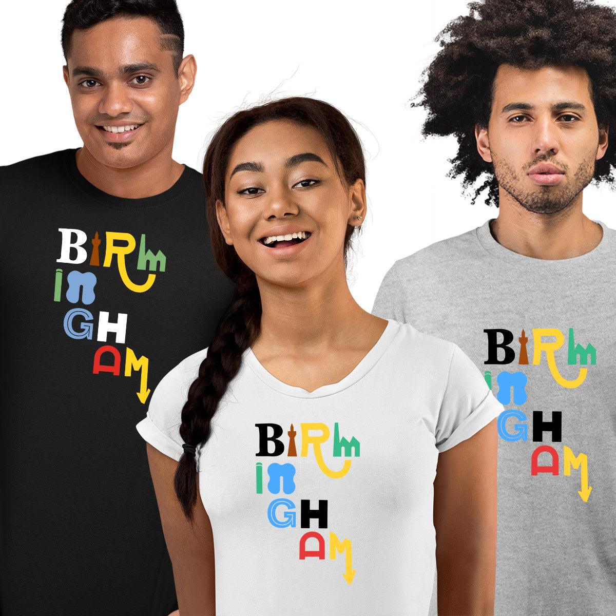 Birmingham Typography Unisex T-Shirt - Kuzi Tees