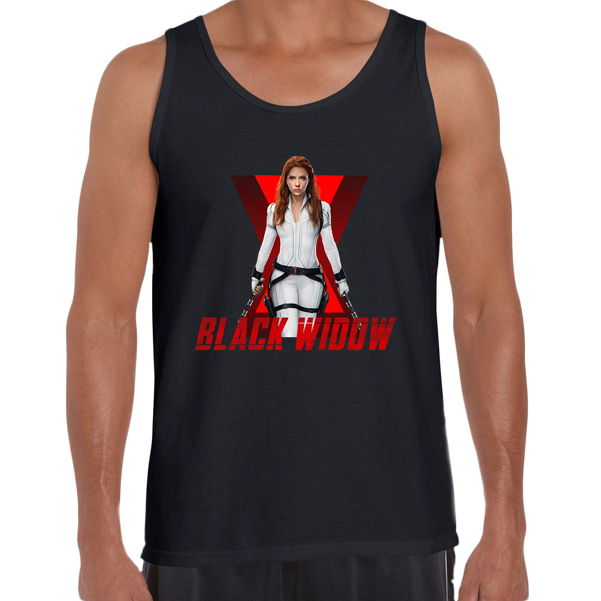 Marvel Studios Black Widow Scarlett Johansson Portrait Adult Gift Unisex Tank Top - Kuzi Tees