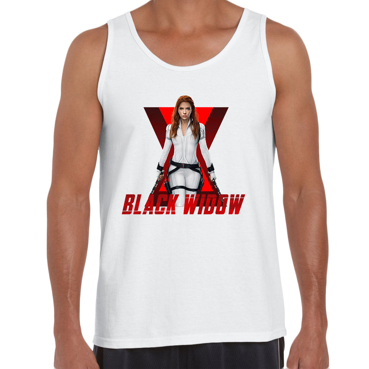 Marvel Studios Black Widow Scarlett Johansson Portrait Adult Gift Unisex Tank Top - Kuzi Tees