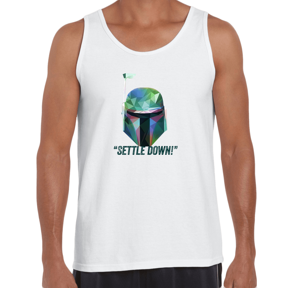 Boba Fett Settle Down Famous Star Wars character quote Unisex Movie Tank Top - Kuzi Tees