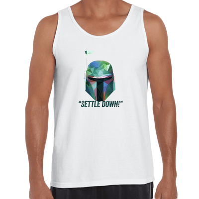 Boba Fett Settle Down Famous Star Wars character quote Unisex Movie Tank Top - Kuzi Tees
