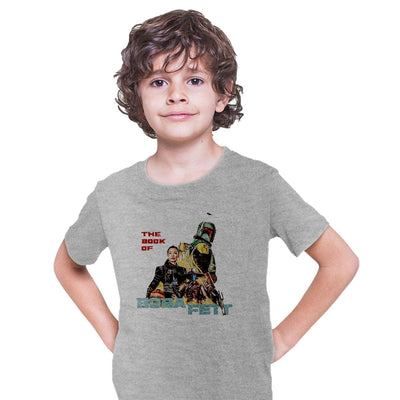 Boba Fett New Disney TV Star Wars Saga Tee Bounty Hunter Typography T-shirt for Kids - Kuzi Tees