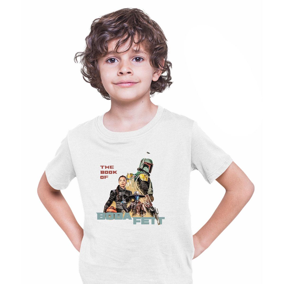 Boba Fett New Disney TV Star Wars Saga Tee Bounty Hunter Typography T-shirt for Kids - Kuzi Tees