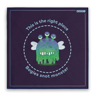 Bogies snot monster handkerchief 100% Cotton Perfect Gift - Kuzi Tees