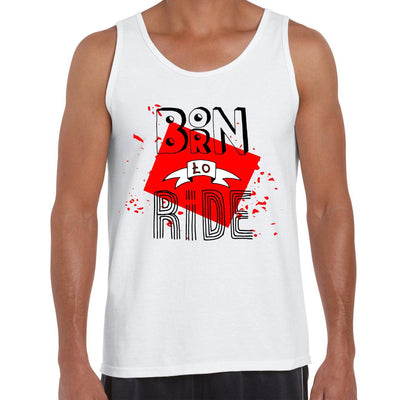 Born to ride Lettering Tank Top - Kuzi Tees