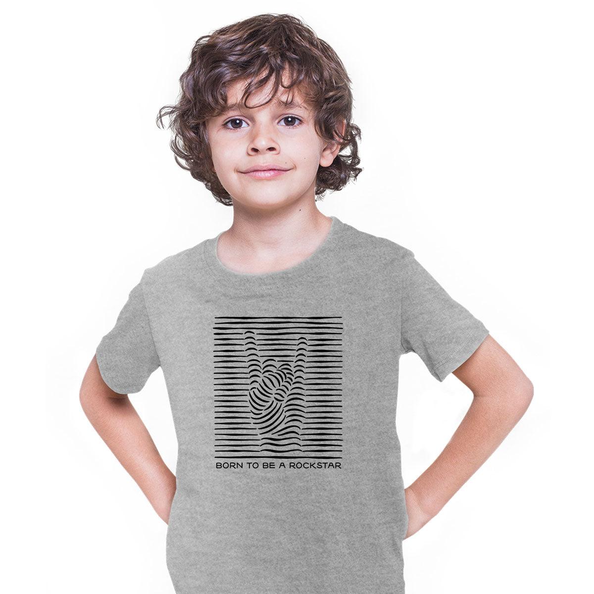 Born to be a rockstar Abstract Typography T-shirt for Kids - Kuzi Tees