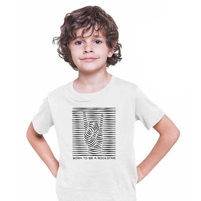 Born to be a rockstar Abstract Typography T-shirt for Kids - Kuzi Tees