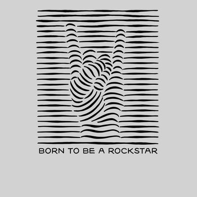 Born to be a rockstar Abstract Typography Unisex T-shirt - Kuzi Tees