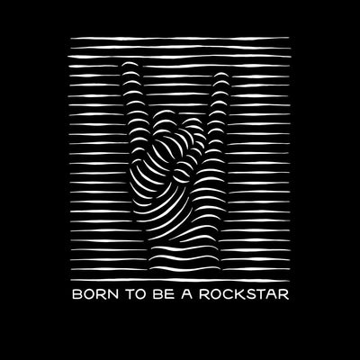 Born to be a rockstar Abstract Typography T-shirt for Kids - Kuzi Tees