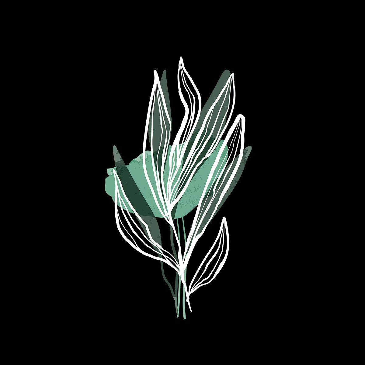 Botanical Leaf Floral T-Shirt Summer Colorful Art Print Plant Women Kids Unisex T-shirt - Kuzi Tees