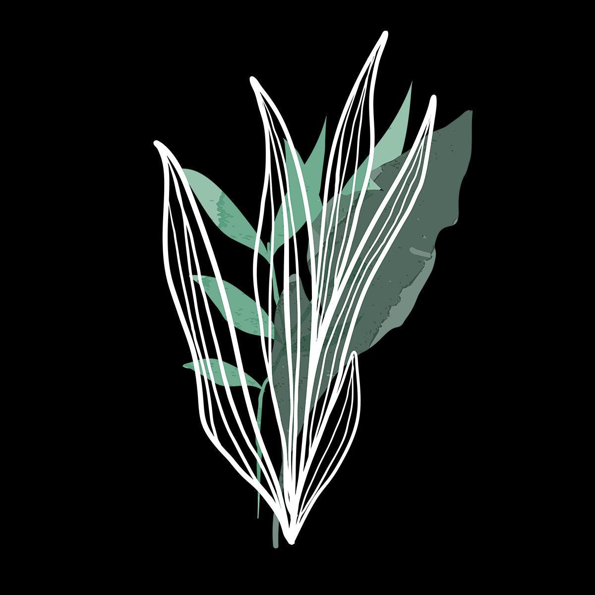 Botanical Wild Leaf Design T-Shirt Colorful Art Print Plant Women Kids Unisex T-shirt - Kuzi Tees