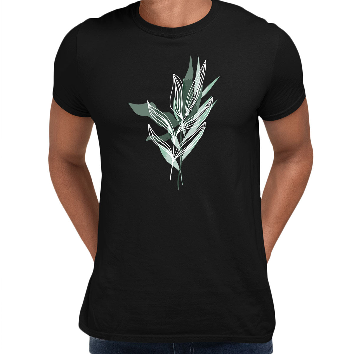 Summer Leaf Floral T-Shirt Colorful Art Print Botanical Plant Women Kids Unisex T-shirt - Kuzi Tees