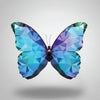 Geometric Butterfly Low Poly A2 Print Poster Wall Art Triangular Abstract Unique - Kuzi Tees