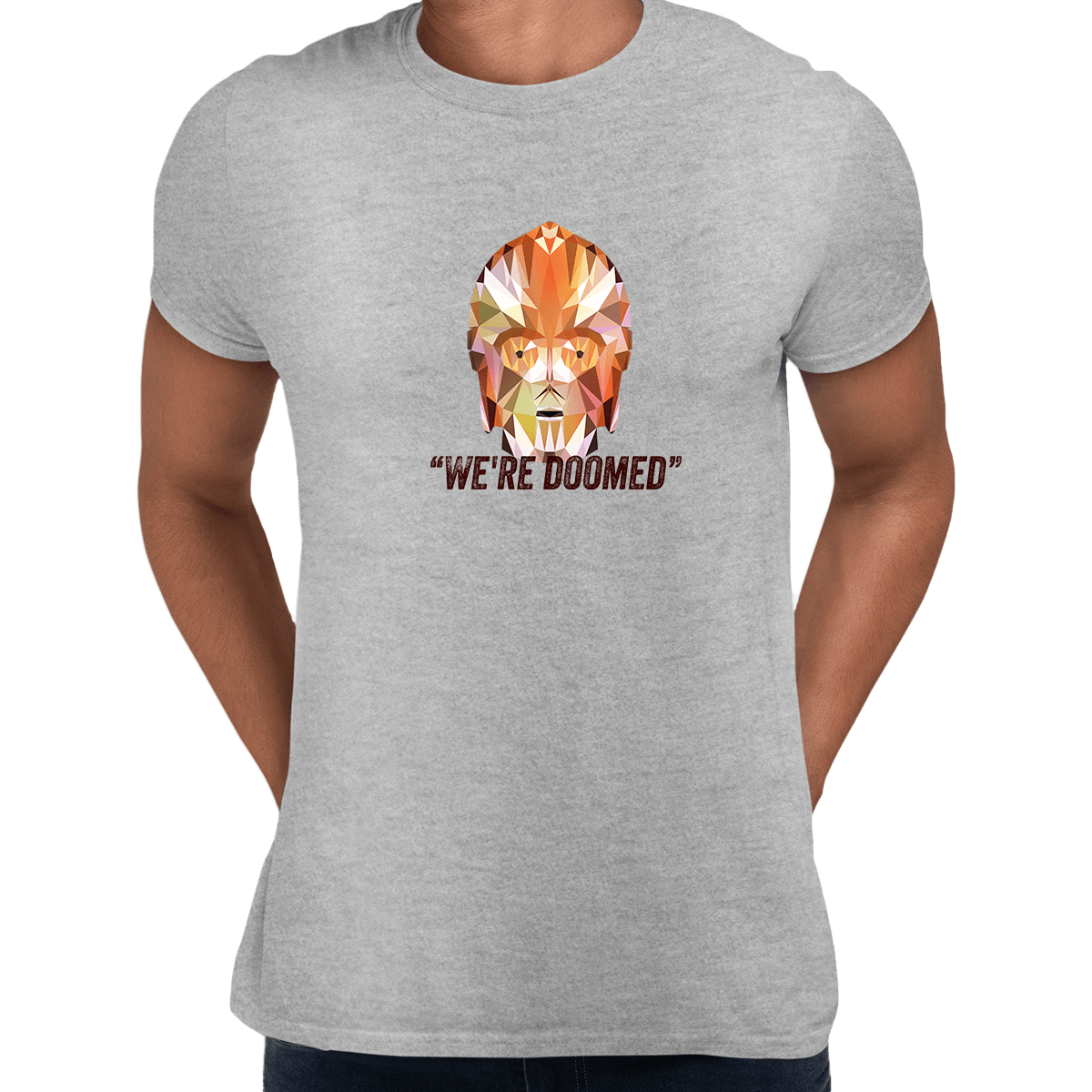 CP3O We are Doomed Famous Star Wars character quote Unisex Male T-shirt - Kuzi Tees
