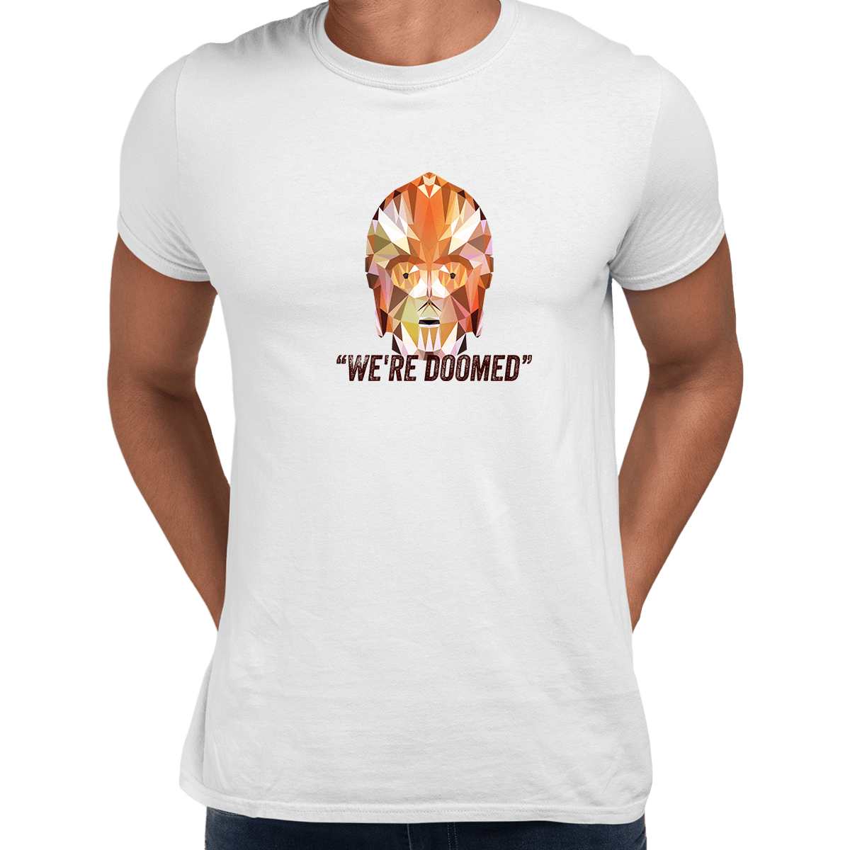 CP3O We are Doomed Famous Star Wars character quote Unisex Male T-shirt - Kuzi Tees