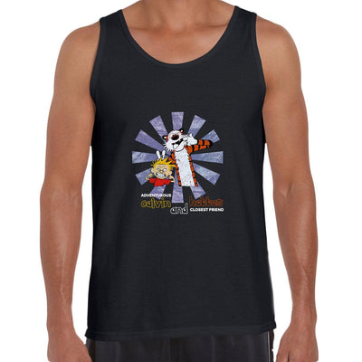 Calvin and Hobbes Retro Action Adventure Funny Gift Adults Unisex Tank Top - Kuzi Tees
