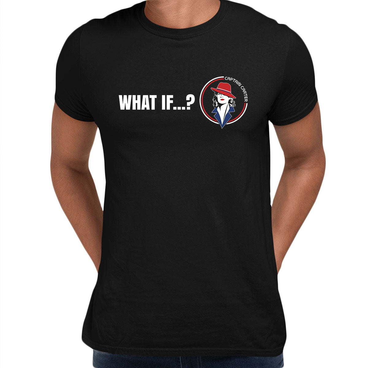 What IF ? Carter Captain Logo T shirt Marvel Super Hero London Agent - Kuzi Tees