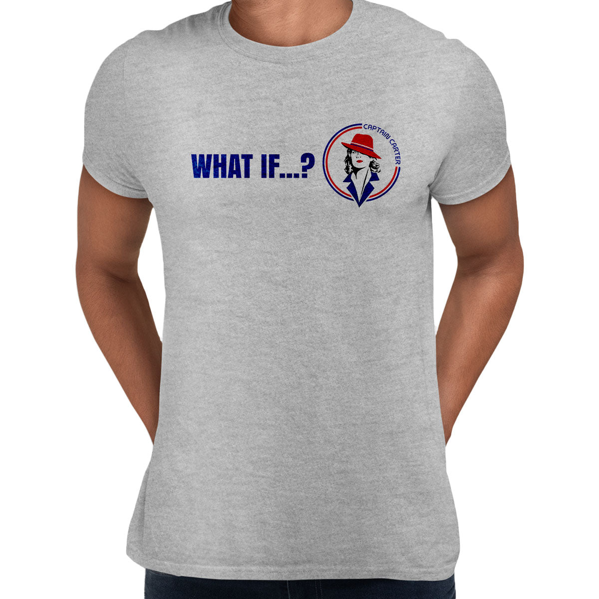 What IF ? Carter Captain Logo T shirt Marvel Super Hero London Agent - Kuzi Tees
