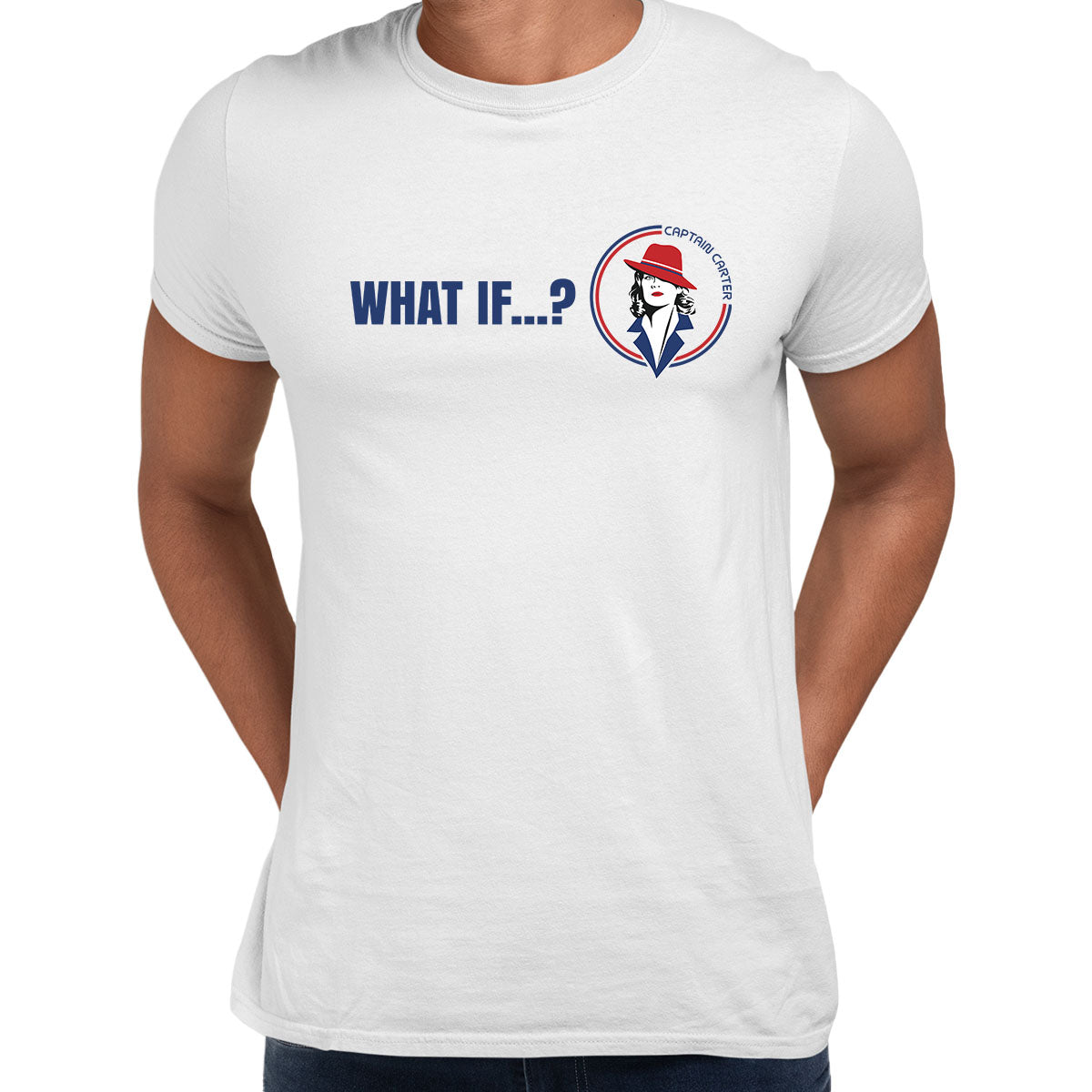 What IF ? Carter Captain Logo T shirt Marvel Super Hero London Agent - Kuzi Tees