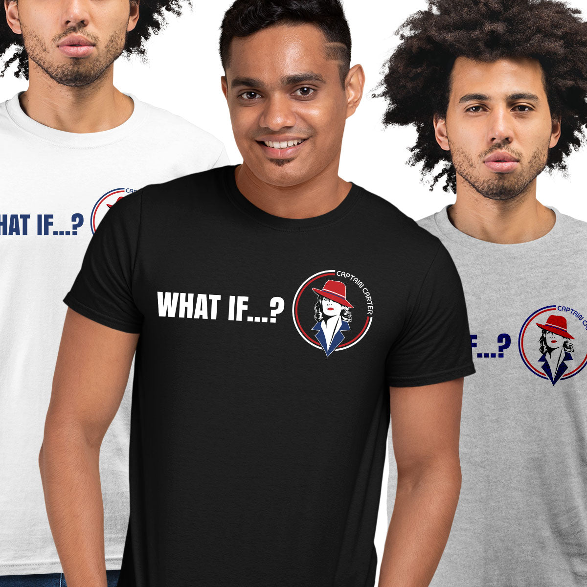 What IF ? Carter Captain Logo T shirt Marvel Super Hero London Agent - Kuzi Tees