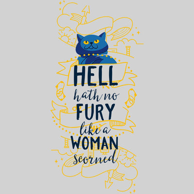 Hell Hath No Fury Like A Woman Scorned Typography T-Shirt - Kuzi Tees