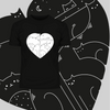 CUTE Cats Lovers Minimal Heart Shape Animal Unisex Crew Neck t shirt - Kuzi Tees