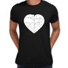 CUTE Cats Lovers Minimal Heart Shape Animal Unisex Crew Neck t shirt - Kuzi Tees
