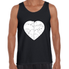 CUTE Cats Lovers Minimal Heart Shape Animal Unisex Tank Top - Kuzi Tees