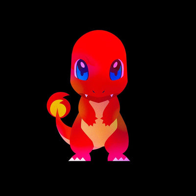 Charmander Pokemon Go Kids Black T-shirt 9-11 years - Discounted - Kuzi Tees