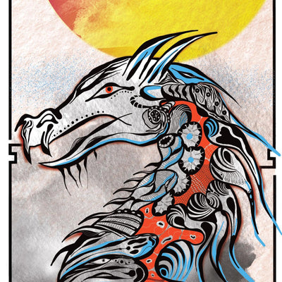 Chinese Dragon Tattoo Giant Wall Mural Art Vibrant Iconic Poster Kitchen A2 - Kuzi Tees