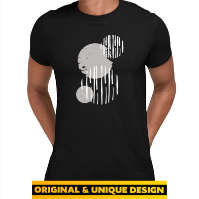 Modern Art Circles T-Shirt Print Abstract Short Round Neck Funny Birthday Gift Unisex T-shirt - Kuzi Tees