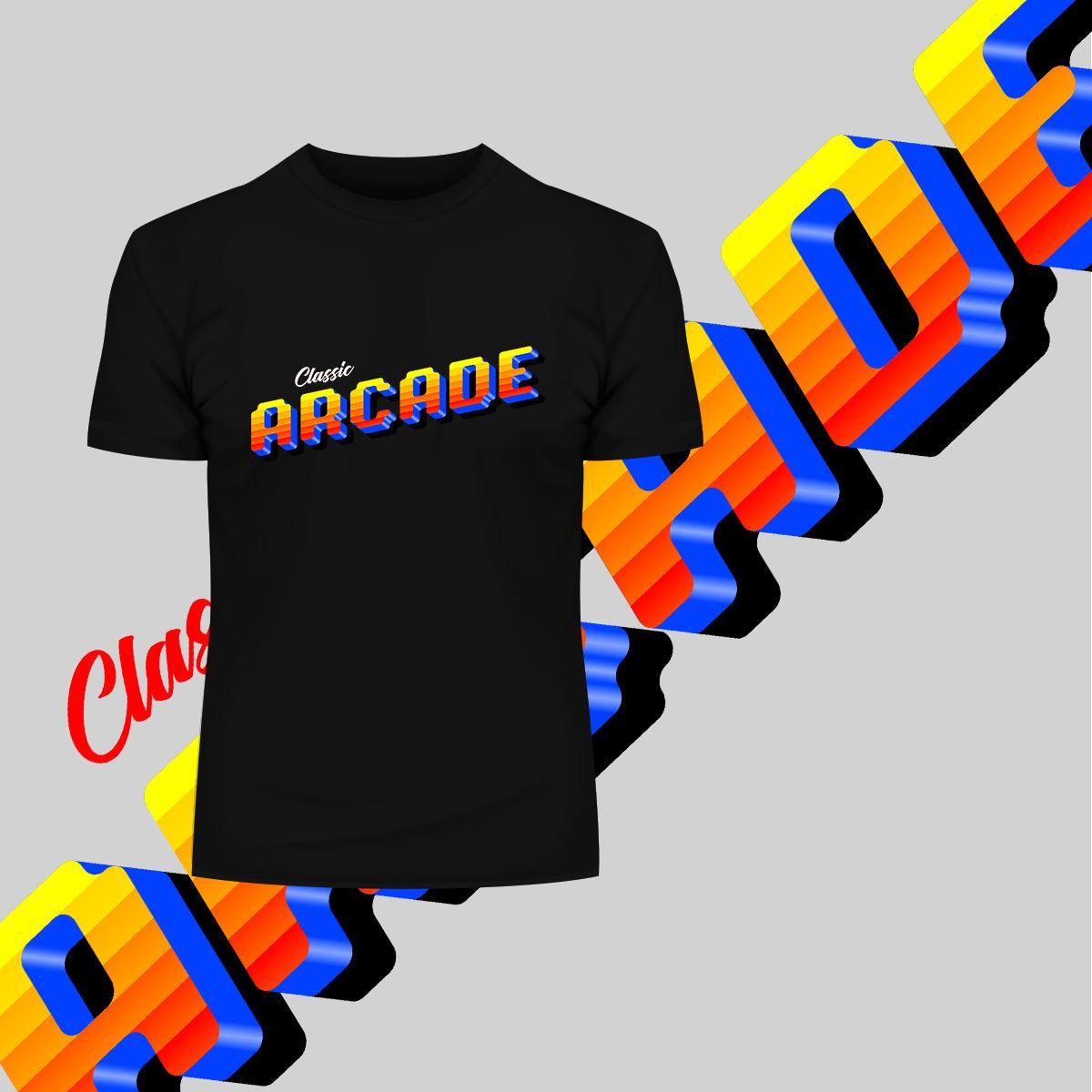 Classic Arcade Vintage Sign Retro 80's Style Crew Neck t shirt - Kuzi Tees