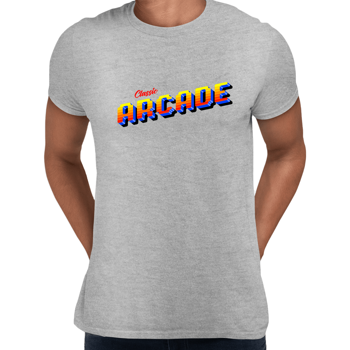 Classic Arcade Vintage Sign Retro 80's Style Crew Neck t shirt - Kuzi Tees