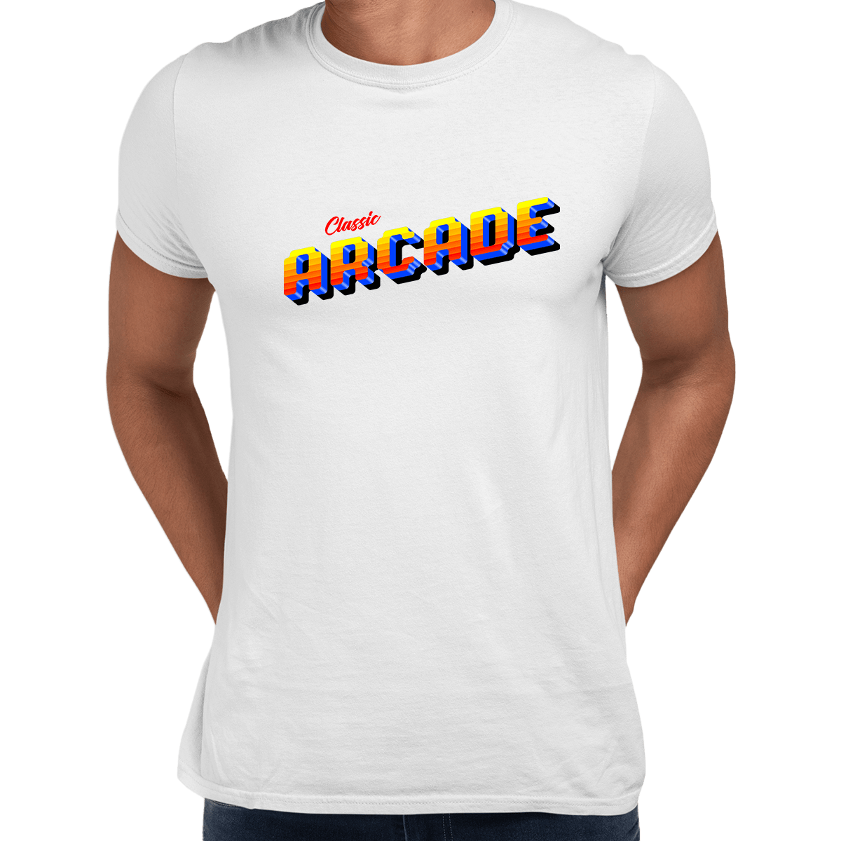 Classic Arcade Vintage Sign Retro 80's Style Crew Neck t shirt - Kuzi Tees