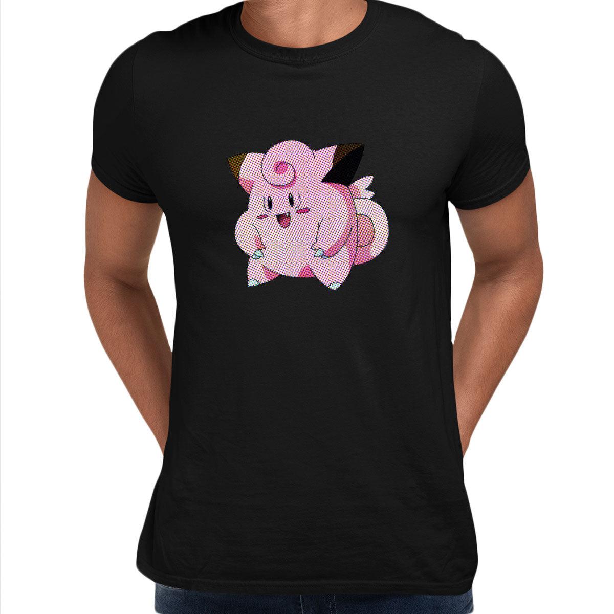 Clefairy Pokemon Go Black White Grey Unisex T-Shirt Brand New - Kuzi Tees