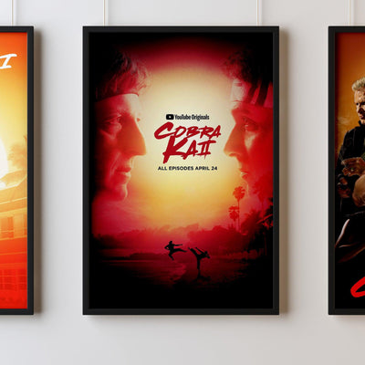 Cobra Kai 2018 Four Cobra Kai Karate Kid Posters Big Print Art Frame TV Saga Little Dragons A2 A3 - Kuzi Tees
